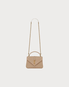 YSL Quilted Leather College Medium Chain Bag (4 Colours) - LONDONKELLY