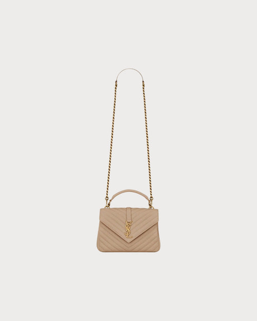 YSL Quilted Leather College Medium Chain Bag (4 Colours) - LONDONKELLY
