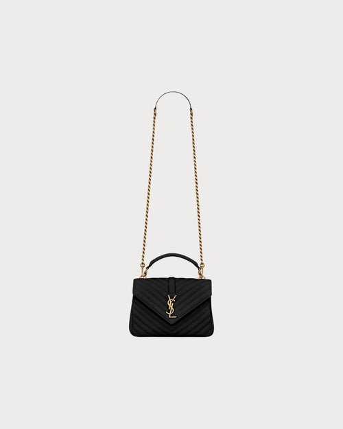YSL SAINT LAURENT College Medium Chain Bag | 聖羅蘭 手袋 (Black)