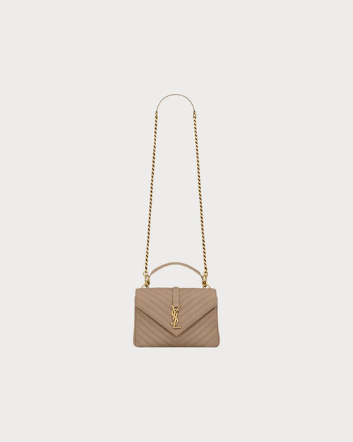 YSL Quilted Leather College Medium Chain Bag (4 Colours) - LONDONKELLY