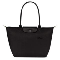 LONGCHAMP Le Pliage Green L Tote Bag | 瓏驤 長肩帶大碼手袋 (Black)