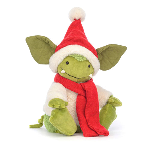 دمية عيد الميلاد من JELLYCAT Grizzo | دمية عيد الميلاد (خضراء) 