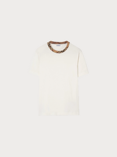 BURBERRY (M) Check Trim Cotton T-shirt(3 Colors)