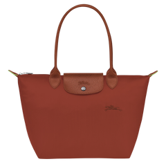LONGCHAMP Le Pliage Green M Tote Bag | Longchamp long shoulder strap medium size tote bag (multi-color) 