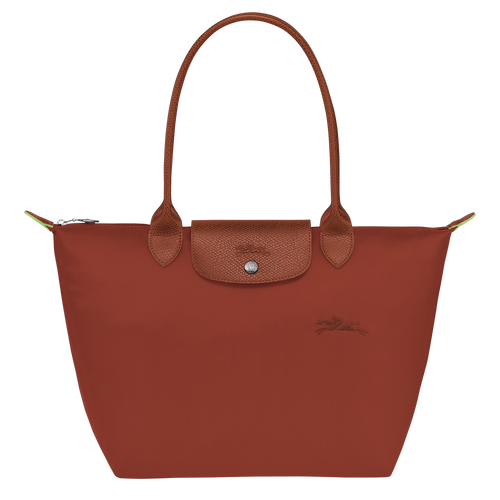 LONGCHAMP Le Pliage Green M Tote Bag | Longchamp long shoulder strap medium size tote bag (multi-color) 