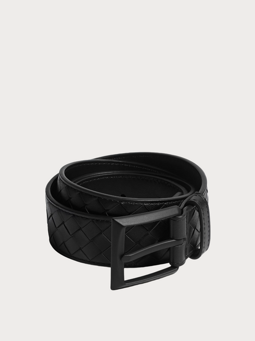 BOTTEGA VENETA (M) Solo Belt Calfskin(All Black)