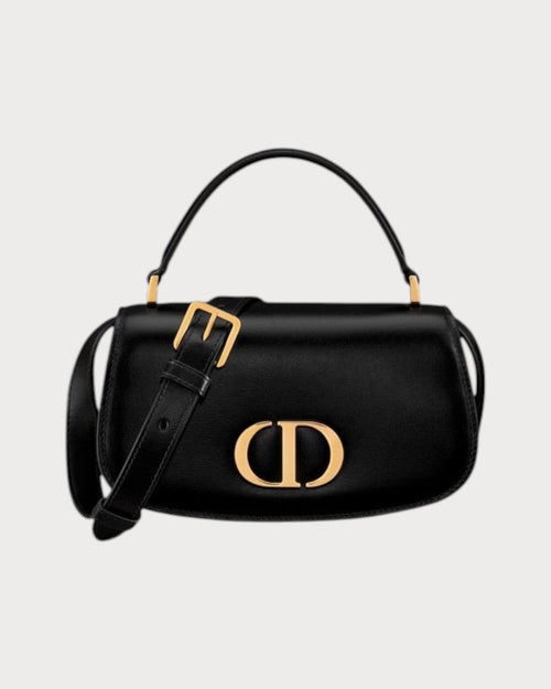 CHRISTIAN DIOR Small 30 Montaigne Avenue Top Handle Bag | Dior Handbag (Black) 