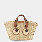 ANYA HINDMARCH Small Paper Eyes Basket Bag | 安雅·希德瑪芝 草編籃 (啡色)