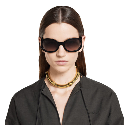 GUCCI Round Frame Sunglasses | Gucci Sunglasses (Multi-color)