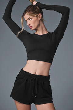 ALO YOGA soft Crop Finesse Long Sleeve | 短版長袖上衣 (多色)