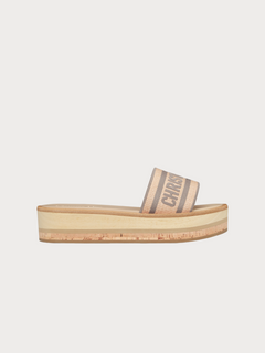 CHRISTIAN DIOR Dway Platform Slide Raffia(2 Colors)
