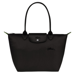 LONGCHAMP Le Pliage Green M Tote Bag | Longchamp long shoulder strap medium size tote bag (multi-color) 