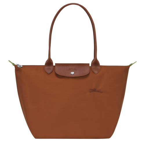 LONGCHAMP Le Pliage Green L Tote Bag | 瓏驤 長肩帶大碼手袋 (Cognac)