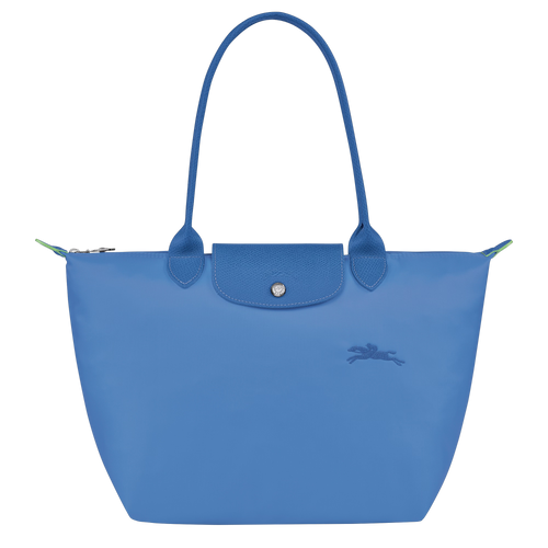 LONGCHAMP Le Pliage Green M Tote Bag | Longchamp long shoulder strap medium size tote bag (multi-color) 