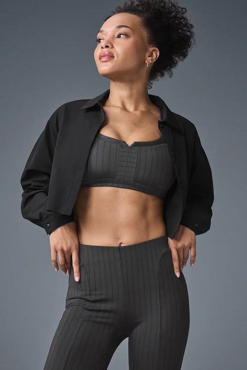 ALO YOGA Cropped Take Me Out Button Up Black | 阿洛短版黑色襯衫 (多色)