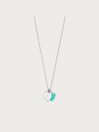 TIFFANY & CO. Double Heart Tag Pendant in Silver with a Diamond(Mini/4 Colors)