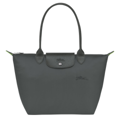 LONGCHAMP Le Pliage Green M Tote Bag | Longchamp long shoulder strap medium size tote bag (multi-color) 