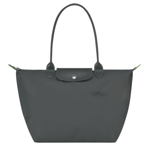 LONGCHAMP Le Pliage Green L Tote Bag | 瓏驤 長肩帶大碼手袋 (Graphite)