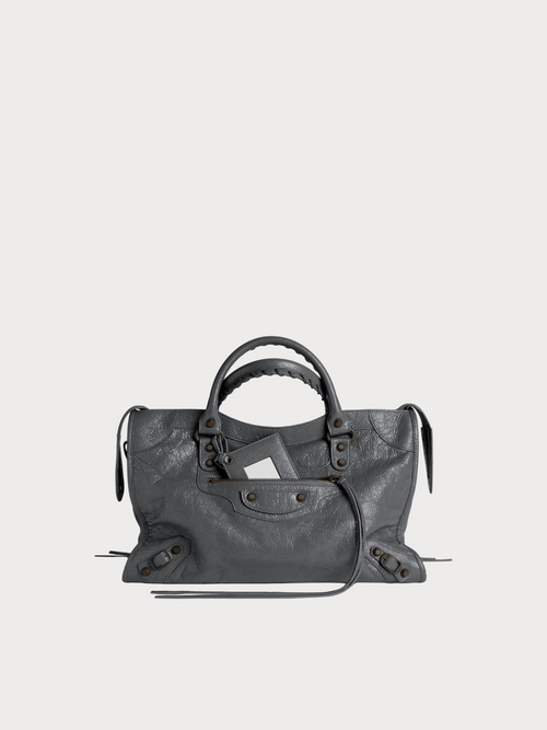 BALENCIAGA Women's Le City Bag in Black Lambskin(Medium/Black)