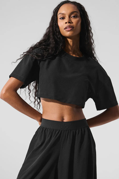 ALO YOGA Mesh Cropped Mirage Tee | 網眼短版上衣 (多色)