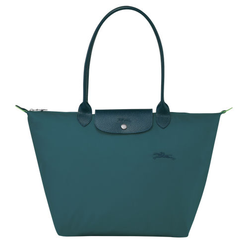 LONGCHAMP Le Pliage Green L Tote Bag | Longchamp long shoulder strap large size handbag (multi-color)