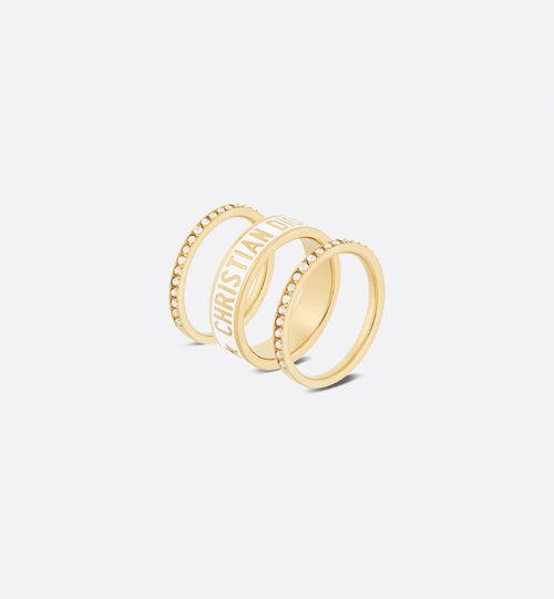 CHRISTIAN DIOR Dior Code Ring Set Gold-Finish Metal | Dior set of 3 rings (multi-color)