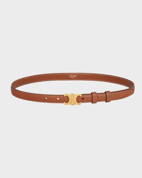 CELINE 18MM Triomphe Belt Natural Calfskin(Small/Many)