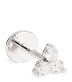 PERSEE White Gold and Diamond Triangle Single Earring | 白金鑽石三角單耳環 (白金)