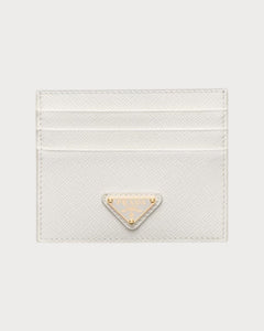 PRADA 1MC025 Saffiano Leather Triangle Logo Card Holder | Prada Card Holder (Multi-color)