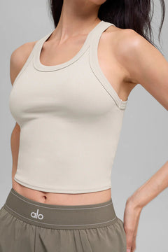 ALO YOGA Goddess Ribbed Go - To Tank | 羅紋經典背心 (多色) - LondonKelly 英國名牌代購