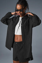 ALO YOGA Pinstripe Daylight Button Down Long Sleeve | 細條紋長袖襯衫 (多色) - LondonKelly 英國名牌代購