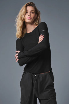 ALO YOGA Ribbed Sea Coast Long Sleeve | 羅紋長袖上衣 (多色) - LondonKelly 英國名牌代購