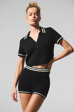 ALO YOGA Tennis Club Sweater Knit Cropped Polo | 針織短版衫 (多色) - LondonKelly 英國名牌代購