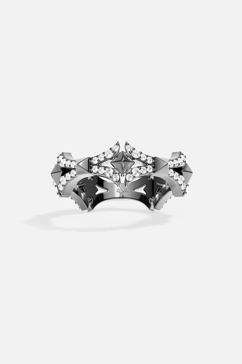 APM MONACO A24017XBR Cross Ring | 十字戒指 (深灰色) - LondonKelly 英國名牌代購