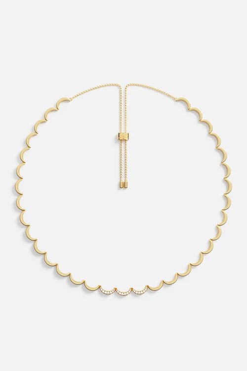 APM MONACO YC7731OX Wavy Gold Adjustable Necklace | 波浪黃金可調式頸鏈 (黃金款) - LondonKelly 英國名牌代購