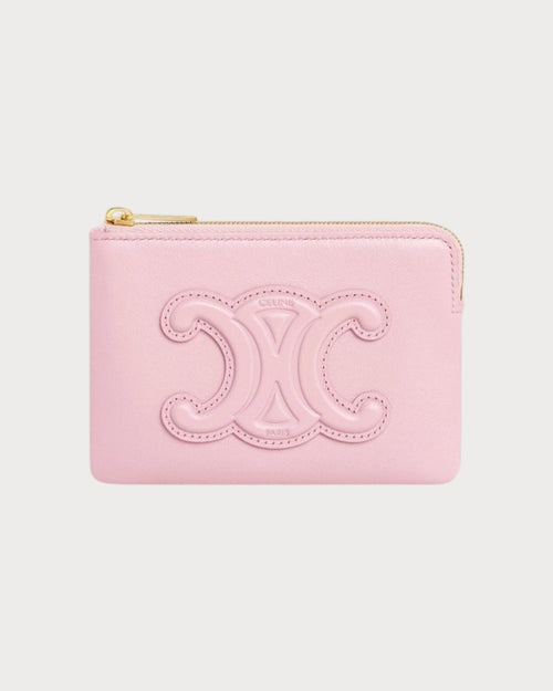 CELINE Coin and Card Pouch Cuir Triomphe | 賽琳 卡套 (Pink)