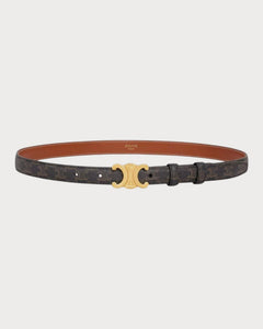 CELINE Small 18MM Triomphe Belt in Triomphe Canvas | 賽琳 皮帶 (啡色) - LONDONKELLY 英國名牌代購