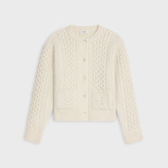CELINE Triomphe Cardigan in Aran Wool | 賽琳 冷外套 (米白色) - LondonKelly 英國名牌代購