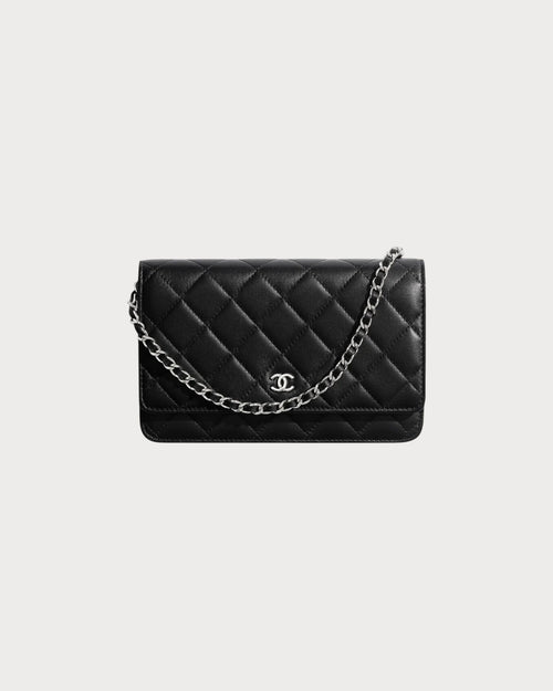 CHANEL AP0250 Classic Lambskin Wallet on Chain | 香奈兒 羊皮銀包連鏈帶 (黑色銀扣) - LONDONKELLY 英國名牌代購