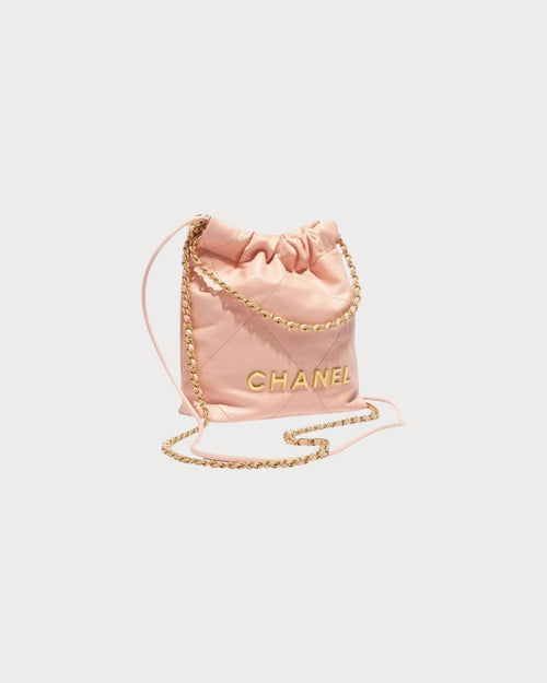 CHANEL AS3980 22 Mini Bag | 香奈兒 迷你手袋 (黑色/白字) - LONDONKELLY 英國名牌代購
