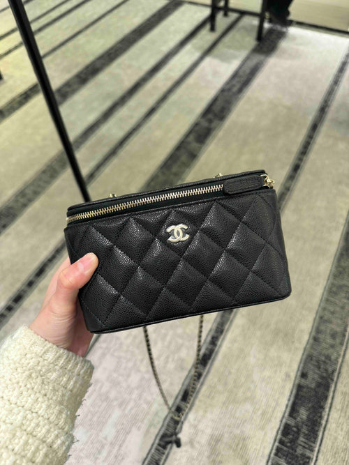 CHANEL Classic Vanity Case | 香奈兒 經典化妝盒袋 (黑色) - LONDONKELLY 英國名牌代購