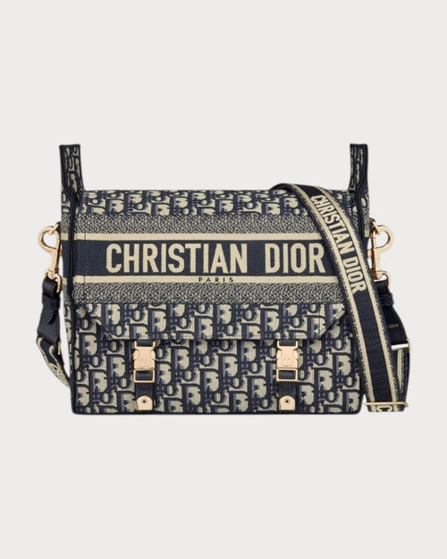 CHRISTIAN DIOR Diorcamp Bag Oblique Jacquard(Medium/Blue) - LONDONKELLY 英國名牌代購