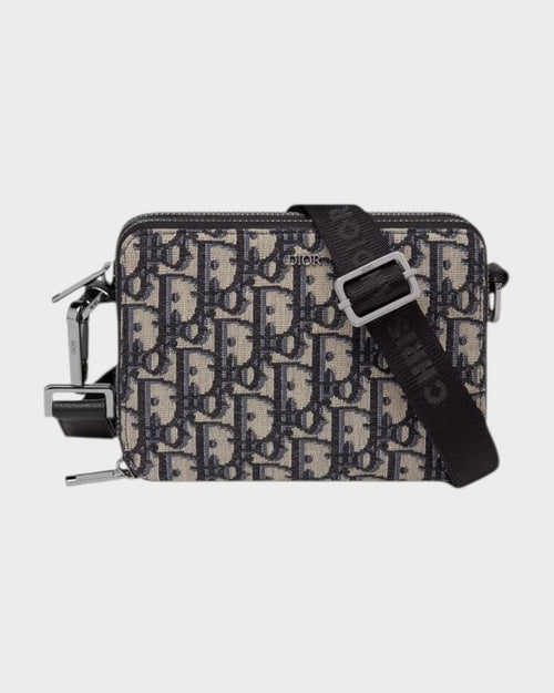 CHRISTIAN DIOR Men's Pouch with Strap | 迪奧 男仕手袋 (藍色老花) - LondonKelly 英國名牌代購