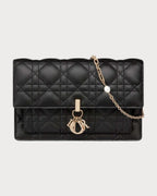 CHRISTIAN DIOR Lady Dior Chain Pouch | 迪奧 小手袋配鏈帶 (黑色)