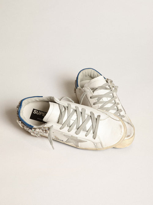 GOLDEN GOOSE Women's Super - Star with Swarovski stone decoration | 黃金鵝 女款 Super - Star 搭配施華洛世奇水鑽裝飾（白色） - LondonKelly 英國名牌代購