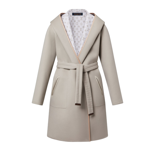 LOUIS VUITTON 1AC02P Reversible Signature Hooded Wrap Coat | 路易威登 大衣