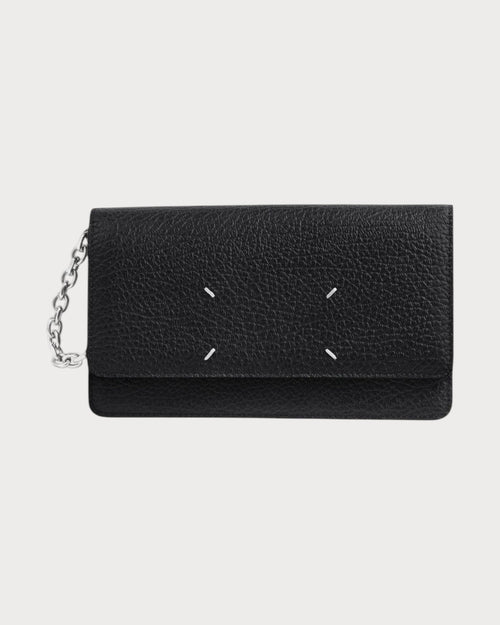 MAISON MARGIELA MM Four Stitches Chain Wallet | 銀包連鏈帶 (黑色) - LONDONKELLY 英國名牌代購