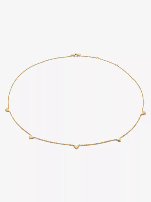 MONICA VINADER Heart Station 18ct Yellow Gold - Plated Vermeil Sterling - Silver Necklace | 頸鏈 (金色) - LondonKelly 英國名牌代購