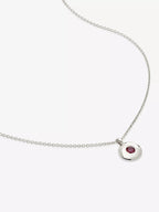 MONICA VINADER January Birthstone Sterling - Silver and Red Garnet Necklace | 頸鏈 (銀色) - LondonKelly 英國名牌代購