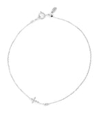 PERSEE White Gold and Diamond Symbols Cross Bracelet | 白金鑽石符號十字架手鍊 (白金) - LondonKelly 英國名牌代購